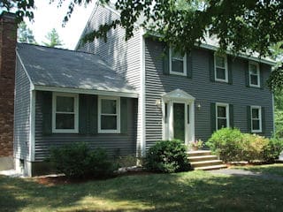 Exterior painting in Gilford NH customer review Tim Dabilis house